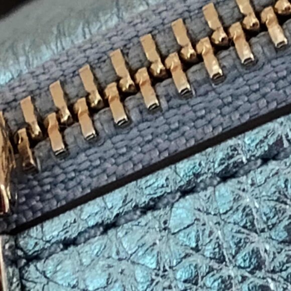 Coach (authenticated), teal, metallic fanny pack/belt bag - Picture 9 of 12